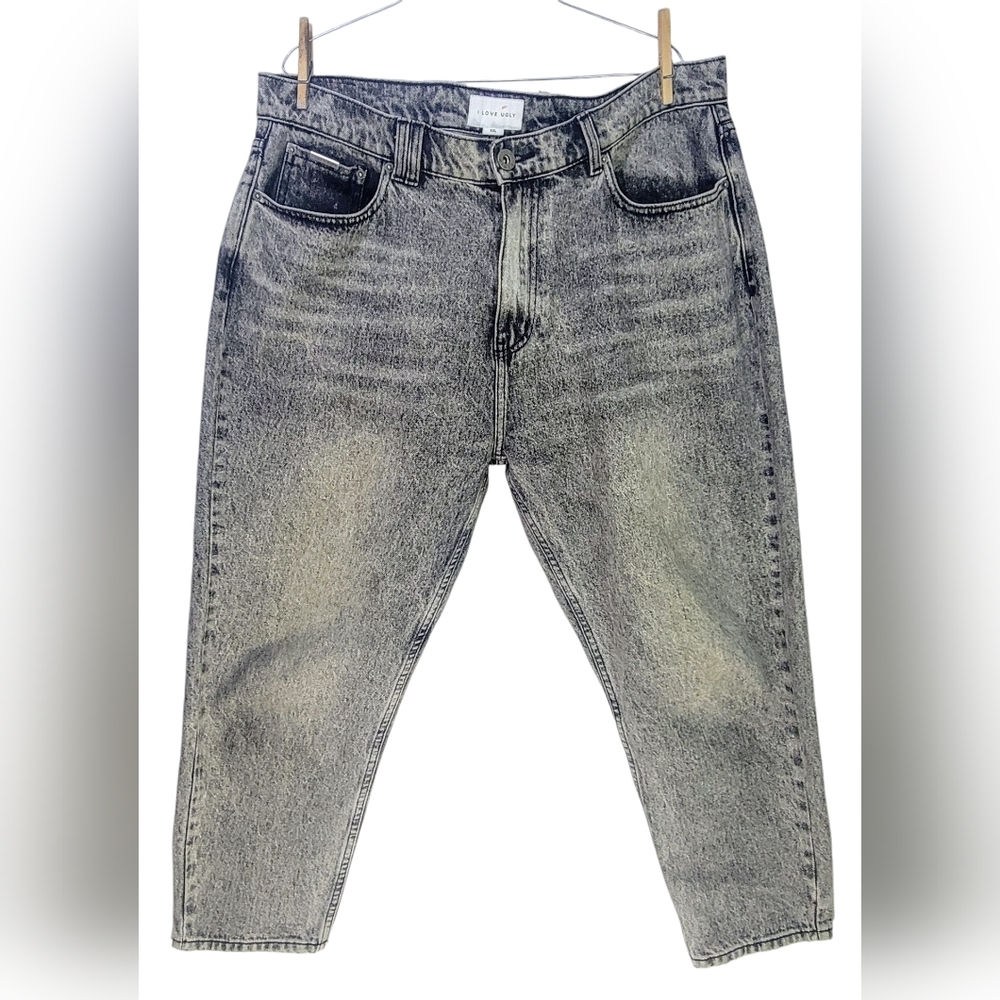 I Love Ugly Women's Distressed Grunge Punk Goth High Waist Skinny Jeans Size 2x